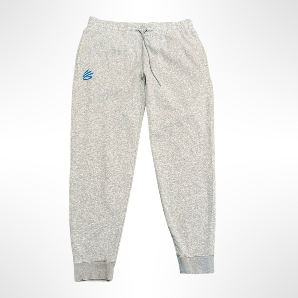 Under Armour Mens Steph Curry Fleece Sweatpants Gray XL Joggers Activewear
